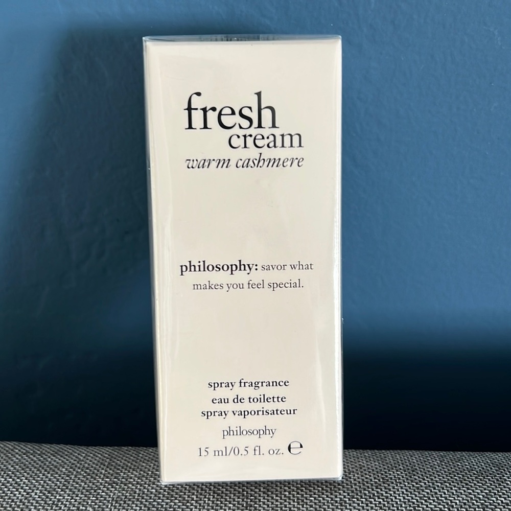 Philosophy fresh cream warm cashmere spray fragrance. New unopened. .5fl oz